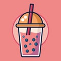 Bubble Tea vector illustration and artwork Royalty Free Stock Photo