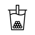 Bubble Tea vector illustration, Beverage line style icon