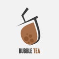bubble tea vector logo Royalty Free Stock Photo