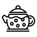 Bubble teapot icon outline vector. Iced tea kettle