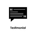 bubble, testimonial icon. One of the business collection icons for websites, web design, mobile app