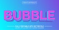Bubble text editable style effect Royalty Free Stock Photo