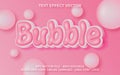 Bubble editable text effect style. Royalty Free Stock Photo
