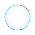 Bubble transparent, isolated soapbubble in white