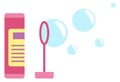 Bubble wand. Soap blowing kid toy icon Royalty Free Stock Photo