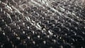 Bubble wrap is a pliable transparent plastic material used for packing fragile items. Regularly spaced, protruding air-filled Royalty Free Stock Photo