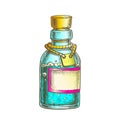 Bubbled Potion Elixir Bottle Color Vector Royalty Free Stock Photo