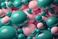 bubblegum baloon background, latex color gradients, abstract, neural network generated art