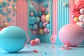bubblegum baloon background, latex color gradients, abstract, neural network generated art