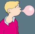 Bubblegum boy Royalty Free Stock Photo