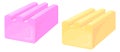 Bubblegum icon. Cartoon chewy fruit candy cube