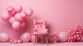 A bubblegum pink background for a fun and sweet touch Royalty Free Stock Photo