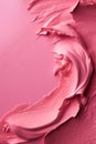 Bubblegum pink make-up, beauty product texture as abstract makeup cosmetic background, crushed cosmetics, generative ai