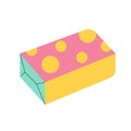 Bubblegum from 90s. Chewing gum in packaging. Flat cartoon vector illustration