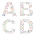 Bubbles alphabets