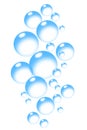 Bubbles background blue on white soap fizz Royalty Free Stock Photo