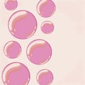 Bubbles balls pink, pastel pink background circles bubbles Royalty Free Stock Photo