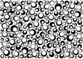 Bubbles black white circles, background balls, pimples Royalty Free Stock Photo