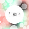 Bubbles bokeh elegance logo template. Vector. Royalty Free Stock Photo