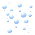 Bubbles clear water white background Royalty Free Stock Photo