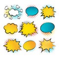 Bubbles comic style vector duddle illustration