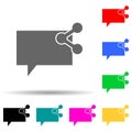 bubbles of communication with the sign of information multi color style icon. Simple thin line, outline vector of web icons for ui Royalty Free Stock Photo