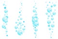 Bubbles of fizzy drink, air or soap. Vertical streams of water. Cartoon vector illustration. Royalty Free Stock Photo