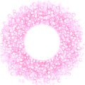 Bubbles Floating Pink Round Frame
