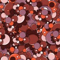 Bubbles and flowers seamless pattern Royalty Free Stock Photo