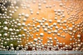 bubbles formed on a glass surface in a dishwasher