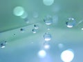 Bubbles in fresh blue green clear water Royalty Free Stock Photo
