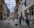 Bubbles and fun in the squares and streets of Porto`s old town. Portugal Royalty Free Stock Photo