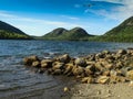 The Bubbles and Jordan Pond, Acadia National Park, Maine Royalty Free Stock Photo