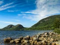 The Bubbles and Jordan Pond, Acadia National Park, Maine Royalty Free Stock Photo