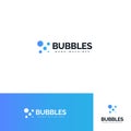 Bubbles logo set. Sparkling mineral water logotype collection. Aqua park, jacuzzi sign. Fresh fizzy drink icon. Washing