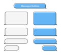 Bubbles messages chat speech vector isolated. Sms or mms bubble text. Communication elements
