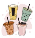 4 bubbles milks icons