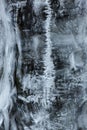 Dramatic patterns in the ice at Blackledge Falls Park, Connecticut