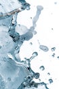 Bubbles rise from below the water's surface creating a splash with clear water. The scene shows movement and energy with Royalty Free Stock Photo