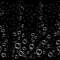 Bubbles seamless pattern. Realistic air in liquid background Royalty Free Stock Photo