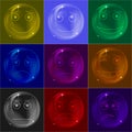 Bubbles smileys, colorful Royalty Free Stock Photo