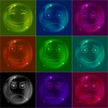 Bubbles smileys, colorful Royalty Free Stock Photo