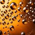 Bubbles and light golden beer texture, close-up macro background. Royalty Free Stock Photo