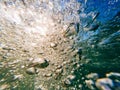 Bubbles under water Royalty Free Stock Photo