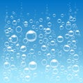 Bubbles under water vector illustration Royalty Free Stock Photo