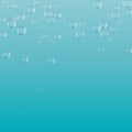 Bubbles under water vector illustration on white background Royalty Free Stock Photo