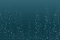 Bubbles underwater texture. Fizzy sparkles in water, sea, aquarium, ocean. Vector illustration bubbles into drinks on