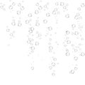 Bubbles underwater texture isolated on white background. Fizzy sparkles in water, sea, ocean. Undersea illustration Royalty Free Stock Photo