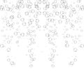 Bubbles underwater texture isolated on white background. Fizzy sparkles in water, sea, ocean. Undersea illustration Royalty Free Stock Photo