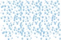 Bubbles underwater texture isolated on white background. Fizzy sparkles in water, sea, ocean. Undersea illustration Royalty Free Stock Photo